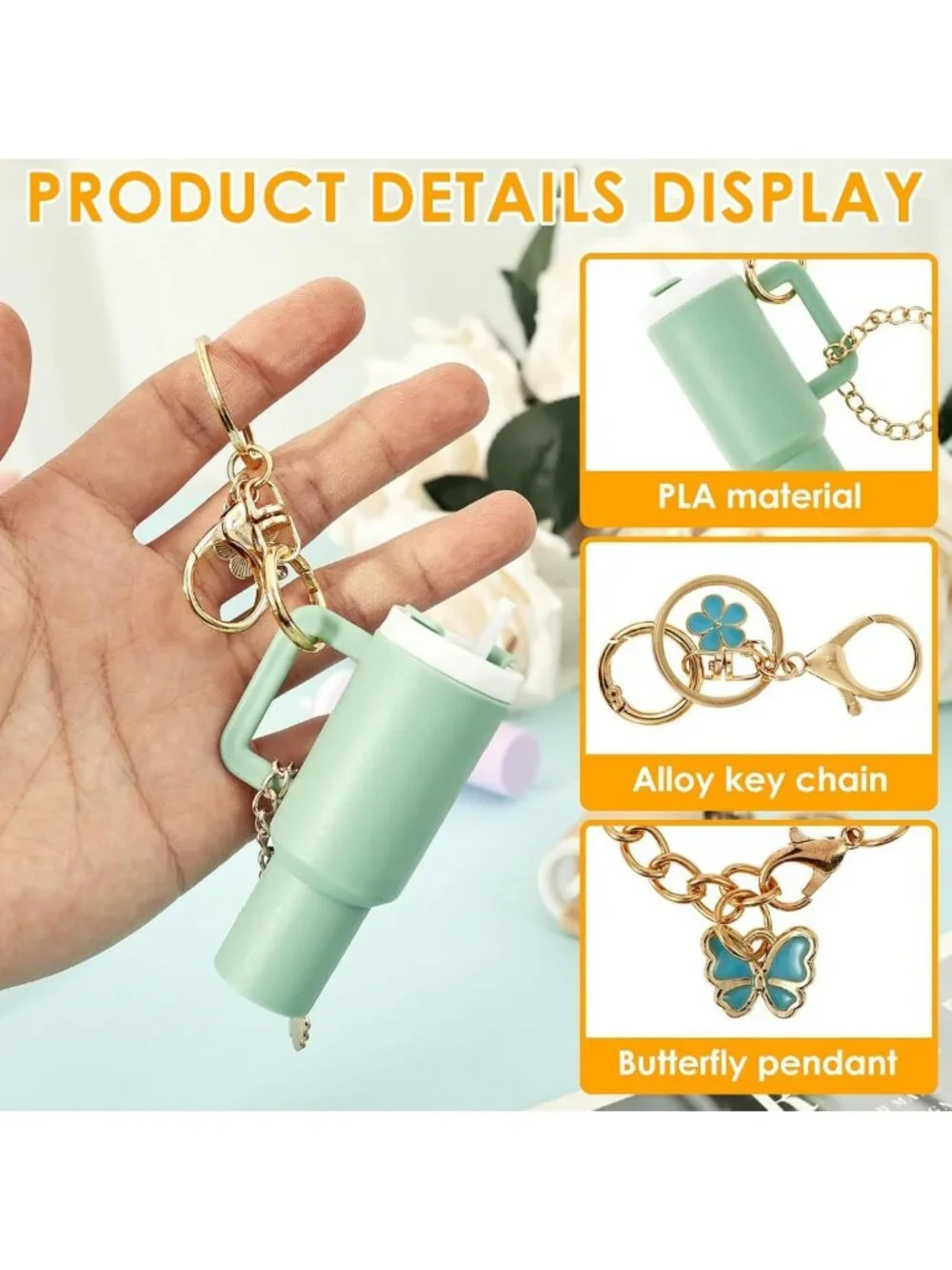 20PCS Mini Tumbler Keychains & Chapstick Holders for Women’s Handbags & Purses